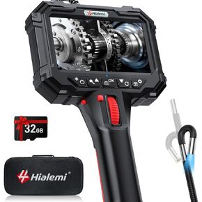 منظار مفصلي ثنائي الاتجاه مع قفل تحوم المسبار، كاميرا منظار داخلي مقاس 6.2 مم مع ضوء، 5 بوصات IPS/ 1080P/ 0.24 بوصة، كاميرا ثعبان شبه صلبة بطول 5.0 أقدام، منظار داخلي صناعي للفحص الميكانيكي in Kuwait