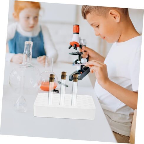 رف أنبوب الطرد المركزي 50 فتحة منظم حامل أنبوب الاختبار لتخزين عينات المختبرات 7.87 × 4.92 × 1.57 بوصة منظم متين خفيف الوزن للتجارب العلمية in Kuwait