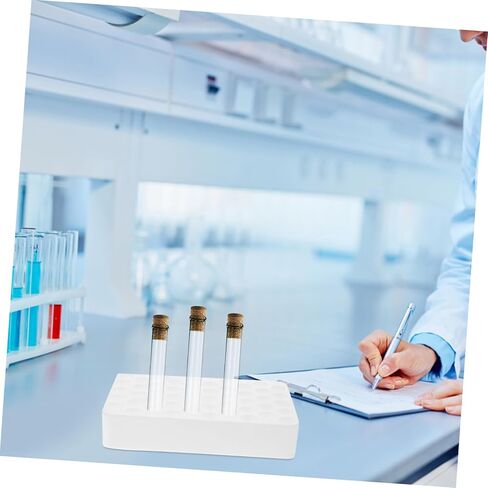 رف أنبوب الطرد المركزي 50 فتحة منظم حامل أنبوب الاختبار لتخزين عينات المختبرات 7.87 × 4.92 × 1.57 بوصة منظم متين خفيف الوزن للتجارب العلمية in Kuwait