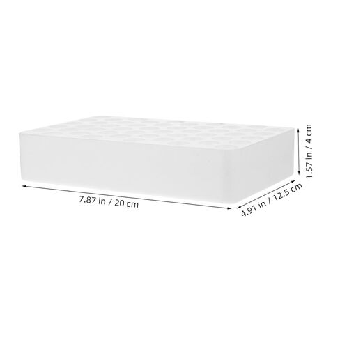 رف أنبوب الطرد المركزي 50 فتحة منظم حامل أنبوب الاختبار لتخزين عينات المختبرات 7.87 × 4.92 × 1.57 بوصة منظم متين خفيف الوزن للتجارب العلمية in Kuwait