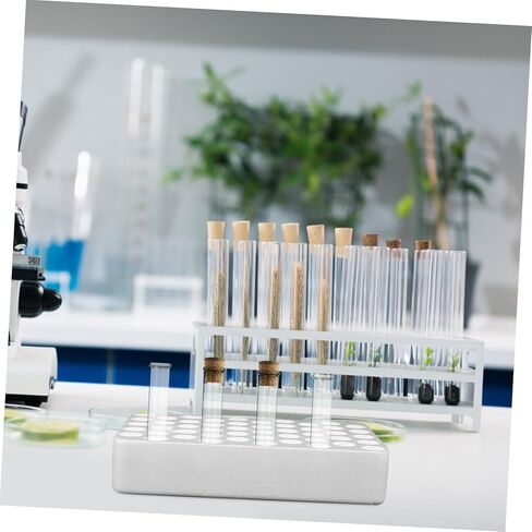 رف أنبوب الطرد المركزي 50 فتحة منظم حامل أنبوب الاختبار لتخزين عينات المختبرات 7.87 × 4.92 × 1.57 بوصة منظم متين خفيف الوزن للتجارب العلمية in Kuwait