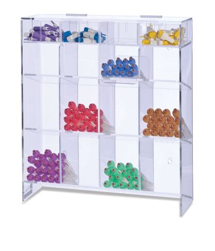 ML7889 Clear Acrylic Extra Large Tube Rack, 17.5" H x 15.5" W x 5.25" D in Saudi Arabia