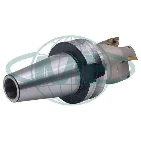 مطحنة وجه قابلة للفهرسة مقاس 2 بوصة بزاوية 90 درجة CME مع أربور BT40، تتضمن إدراجات APKT1604، 4 مزامير in Kuwait