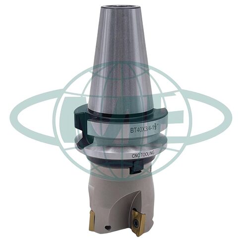 مطحنة وجه قابلة للفهرسة مقاس 2 بوصة بزاوية 90 درجة CME مع أربور BT40، تتضمن إدراجات APKT1604، 4 مزامير in Kuwait