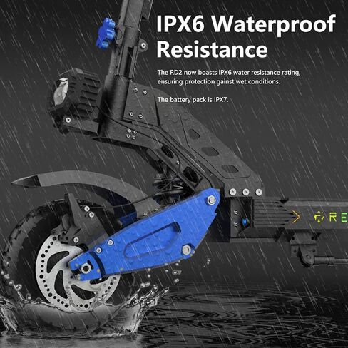 RD2 Dual Motor Off Road Electric Scooter للبالغين-50 ميل في الساعة ، نطاق 55 ميل ، ذروة 5000 واط ، إطارات 10.5 بوصة ، UL2272 معتمد in Saudi Arabia
