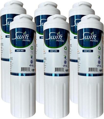مرشحات SWIFT Green Filters SGF-M9 مرشح المياه البديل لـ UKF8001 ، EDR4RXD1 ، FILTER 4 ، EFF-6007A ، 46-9005،46-9006 ، CLCH101 ، 1 ، White ، 1 Pack in Kuwait