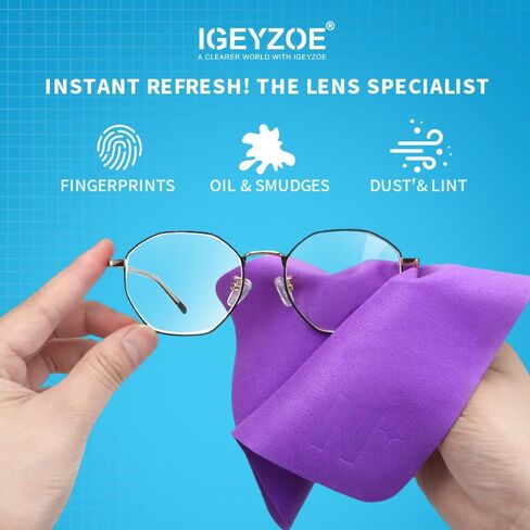 عبوة من 8 قطع من قماش تنظيف العدسات المصنوعة من الألياف الدقيقة، منظف عدسات النظارات، قماش تنظيف النظارات، وعدسة الكاميرا، وسماعات الواقع الافتراضي/الواقع المعزز، وتنظيف الشاشة (4 ألوان) in Kuwait