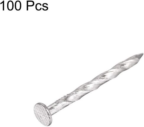 Spiral Deck Nails Stainless Steel Nail Spiral Shank 32mmx2mm(LxD), 100 Pcs in Saudi Arabia