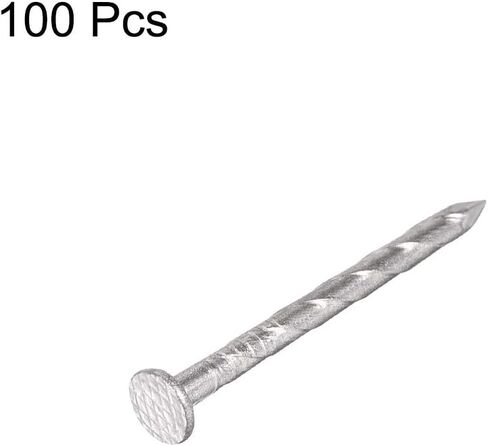 Spiral Deck Nails Stainless Steel Nail Spiral Shank 27mmx2mm(LxD), 100 Pcs in Saudi Arabia