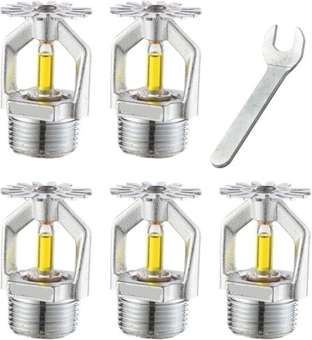 5Pcs Fire Sprinkler Heads, DN15, 79° Spray, Quick Response for Protection Systems(DOWN) in Kuwait