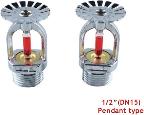 5Pcs 1/2" DN15 Brass Pendent Fire Sprinkler - 68°C Protection System in Kuwait