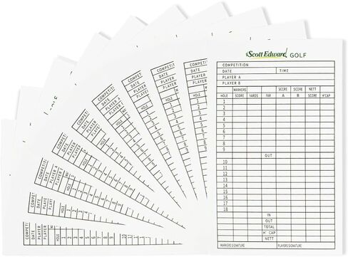 Scott Edward Golf Scorecard Cover Leather Scorecard Holder Statistic and Score Tracking Waterproof Soft Thick Umpire Lineup Card Holder in Kuwait