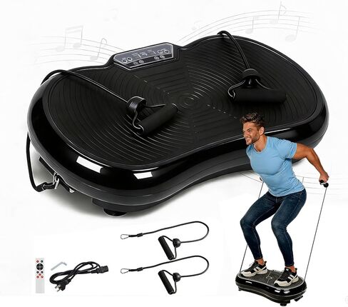 Super Deal Pro Pro Plate Plate Machine - Comple Body Prodective Flatess Platform Fit Fit Fit Massage Trainer W/Loop Bands + Bluetooth + Remote ، 99 Reles in Kuwait