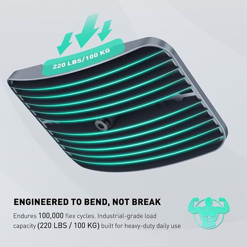 Standing Desk Balance Board - Resilient Flexible Core Wiggle Board for Active Standing - Lateral Tilt Exercise Board for Office Work with Washable TPE Massage Pads - 220 lbs, Gray in Kuwait