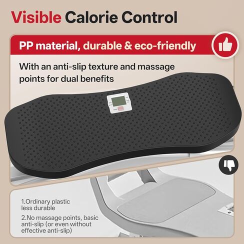 لوح التوازن من باسيو للبالغين، جهاز روك ستيبر للتمرين في المنزل، محاكاة آلة التزلج مع شريط مقاومة وشاشة LCD، سعة وزن 330 رطل، مدرب توازن التزلج لكامل الجسم in Kuwait