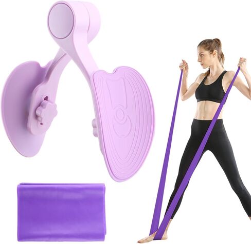 Pelvic Floor Muscle Trainer with Resistance Band, Hip & Pelvic Trainer Kegel Exerciser,Adjustable Inner Thigh Trainers Exercise Workout Equipment for Muscle Strengthening & Toning in Kuwait