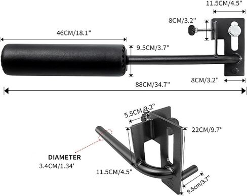 MARLANG Upgrade Single Split Squat Leg Roller Nordic Curls Attachment Bicep Curls Spider Curls Machine for Power Rack,Bulgarian Split Squat for Workout Equipment Home Gym Accessories in Kuwait