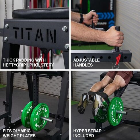 Titan Fitness H-PND, Reverse Hyperextensions Lower Body Machine, Rated 700 LB, Specialty Home Gym Machine for Physical Therapy, Back Rehab Exercises, and Everyday Training in Saudi Arabia