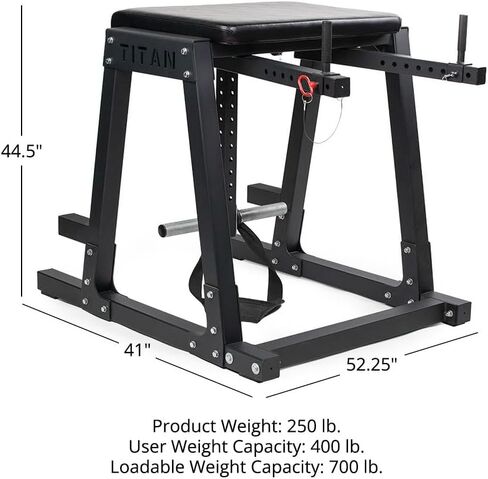 Titan Fitness H-PND, Reverse Hyperextensions Lower Body Machine, Rated 700 LB, Specialty Home Gym Machine for Physical Therapy, Back Rehab Exercises, and Everyday Training in Saudi Arabia