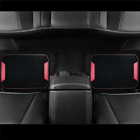 CAR PASS Embroidery Butterfly Leather Car Floor Mats, Purple Carpet Floor Mats with Heel Pad for Cute Women Girl, Universal Fit for Suvs,Sedans,Trucks,Cars, Set of 4 ((Black and Purple) in Kuwait