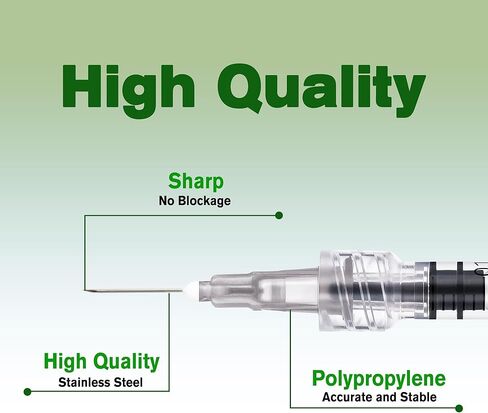 محاقن 1 مل بإبرة 27 قياس 1/2 بوصة - حقنة قفل لور 1 سم مكعب، 100 عبوة مغلفة بشكل فردي - مثالية للزيوت العطرية وإعادة تعبئة الحبر والغراء وأبحاث المختبر in Kuwait
