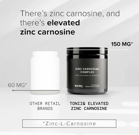 1000 مجم من مكمل الزنك كارنوزين الثلاثي - قوة فائقة 150 مجم من مركب الزنك L-كارنوزين - مع L-Glutamine وSlippery Elm - تم اختباره من قبل طرف ثالث - 60 كبسولة in Saudi Arabia