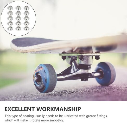 15pcs Universal Metal Skateboard Bearings Roller Skating Bearing Sleeves Inline Skate Wheel Spacers Accessories for Roller Skate Maintenance in Saudi Arabia