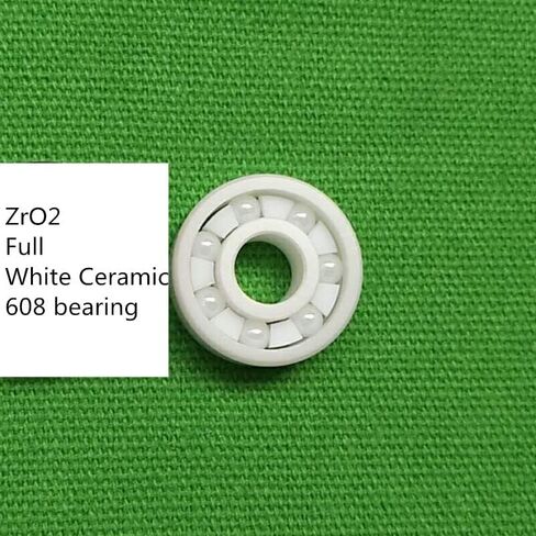 Full Ceramic 608 Bearing ZrO2/Si3N4 Inline Speed Skates Bearings 7 Beads 608RS Fast Bering(16 pcs White Ceramic) in Saudi Arabia