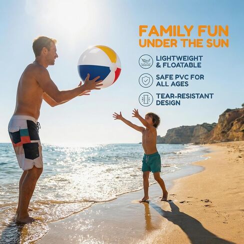 كرات الشاطئ - 20 بوصة (Ø 13 بوصة) كرات الشاطئ 4 عبوات من ألعاب حمام السباحة القابلة للنفخ بألوان قوس قزح لمستلزمات الحفلات وألعاب الشاطئ لحفلات الصيف والديكورات in Kuwait