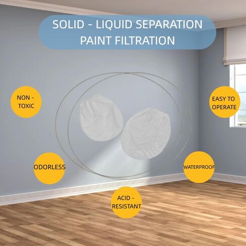 عبوة من 10 أكياس مصفاة شبكية دقيقة - تناسب دلاء بسعة 5 جالون مع رباط قابل للتمدد، فلتر نايلون للسوائل واستخدام الحديقة in Kuwait