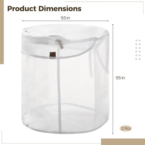 2 Pcs Nylon Filter Bags, 2 Gallon, 220 Micron Fine Mesh Strainer Bag, Reusable Food-Safe Liquid Filter Bag, All-Purpose Filter Bag for Home Brew, Paint, Aquarium in Kuwait