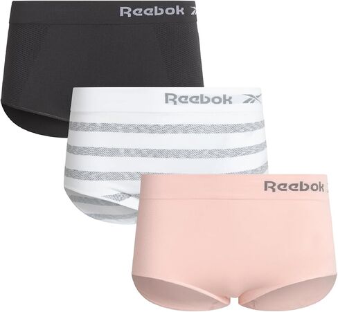 Reebok Women's Briefs - 3 Pack Performance High Waisted Seamless Underwear for Women (Sizes: S-XL, Extended Plus Size: 1X-3X) in Kuwait