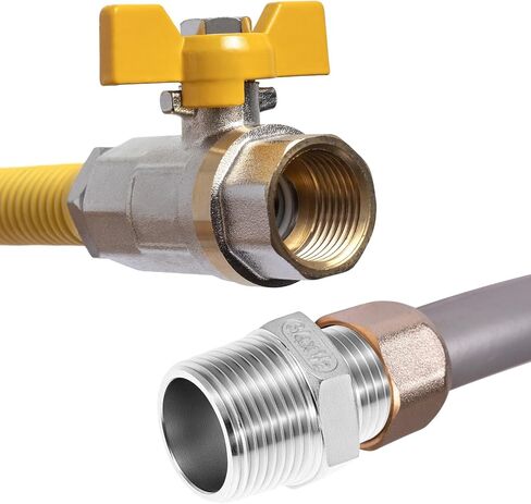 QWORK Reducing Hex Nipple, 2 Pack 3/4" NPT Male x 1/2" NPT Male 304 Stainless Steel Pipe Fitting, Threaded Pipe Fitting NPT, Straight Connector, Reducer Nipple Adapter in Saudi Arabia