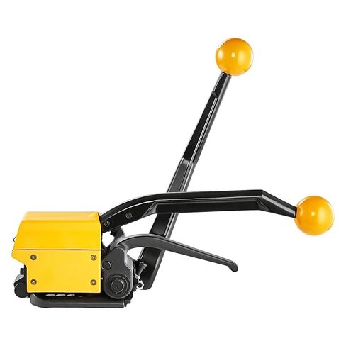 Steel Strapping Tool A333 Heavy Duty Sealless Combination Banding Tool, Manual 3-in-1 Tensioner Crimper Cutter with Alloy Cutter for 1/2"–3/4" Steel Straps, US-Based Support in Saudi Arabia