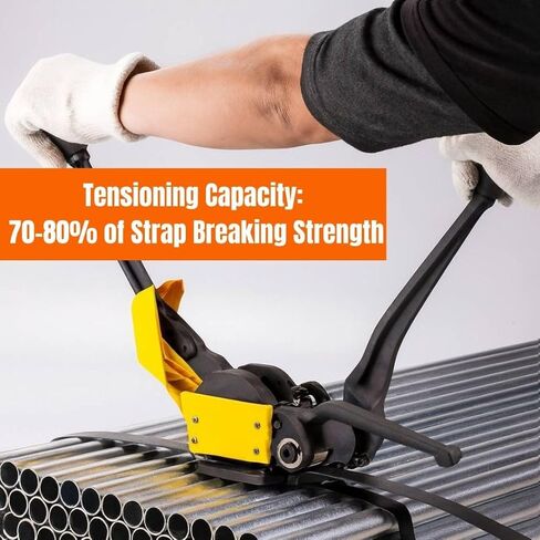 Steel Strapping Tool A333 Heavy Duty Sealless Combination Banding Tool, Manual 3-in-1 Tensioner Crimper Cutter with Alloy Cutter for 1/2"–3/4" Steel Straps, US-Based Support in Saudi Arabia
