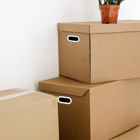 10 قطع من مقابض الحمل شديدة التحمل متعددة الأغراض لنقل الصناديق، حامل حزام لاصق شفاف للكرتون المقوى، تصميم مريح للرفع والتخزين بشكل مريح in Kuwait