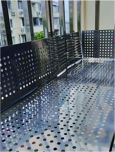 Stainless Steel Perforated Sheet 8mm Holes, 0.3mm Thick Metal Sheet for Ventilation & Decorative Use, Durable 15x270cm Size, Ideal for DIY Projects in Kuwait