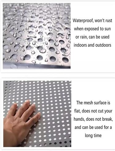 Stainless Steel Perforated Sheet 8mm Holes, 0.3mm Thick Metal Sheet for Ventilation & Decorative Use, Durable 15x270cm Size, Ideal for DIY Projects in Kuwait