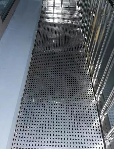 304 Stainless Steel Perforated Sheet Metal - Decorative Mesh Screen for Windowsills, Guardrails, Flower Stands (50x370cm) - Durable, Rust-Resistant, Versatile Design in Kuwait