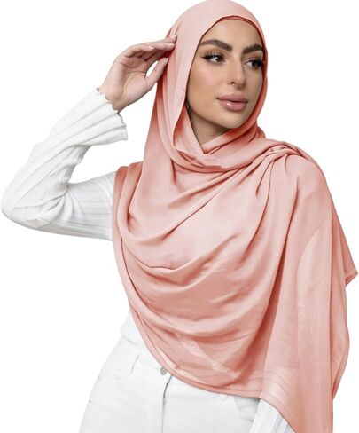Viscose hijab وشاح للنساء القطن القطن القطن القميص الحجاب شالات وشاح طويل in Kuwait