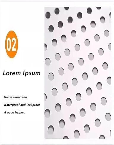 Stainless Steel Perforated Sheet - Anti-Theft Balcony Protection & Leak-Proof Window Pads (50x300cm) - Durable Metal Mesh for Home Security & Ventilation in Kuwait