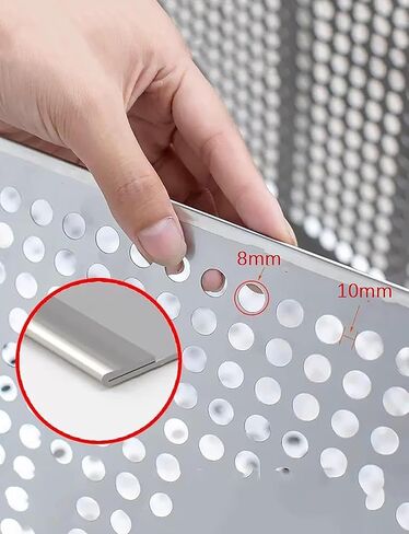 Stainless Steel Perforated Sheet, Round Ventilation Mesh Gasket, Anti-Theft Balcony Fence Pads, Leakproof Window Shield, Durable Punching Plate (80x200cm) in Kuwait