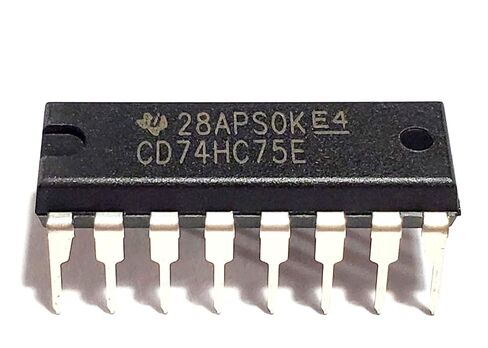 CD74HC75E CD74HC75 74HC75 7475 منطق CMOS عالي السرعة ثنائي 2 بت، مزلاج شفاف ثنائي الثبات، صديق للوحة التجارب IC DIP-16 (عبوة من 5) in Saudi Arabia