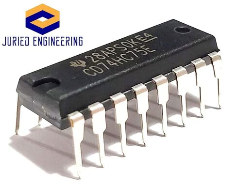 CD74HC75E CD74HC75 74HC75 7475 منطق CMOS عالي السرعة ثنائي 2 بت، مزلاج شفاف ثنائي الثبات، صديق للوحة التجارب IC DIP-16 (عبوة من 5) in Saudi Arabia