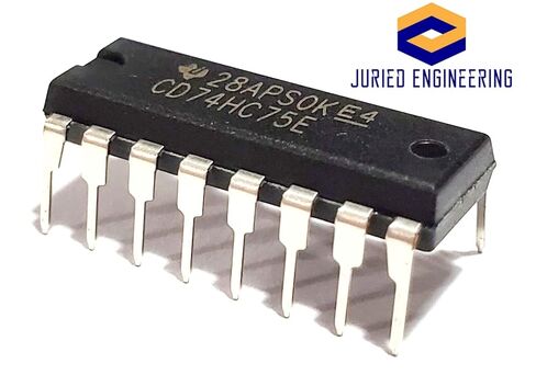 CD74HC75E CD74HC75 74HC75 7475 منطق CMOS عالي السرعة ثنائي 2 بت، مزلاج شفاف ثنائي الثبات، صديق للوحة التجارب IC DIP-16 (عبوة من 5) in Saudi Arabia
