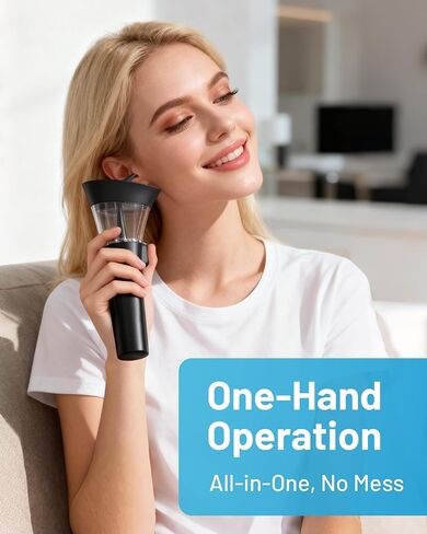 مجموعة إزالة شمع الأذن من يوميكا - منظف يدوي للأذن مع تدفق مياه قوي لتنظيف عميق وطرف سيليكون ناعم، أسود in Kuwait