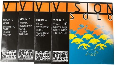 Thomastik Infeld Strings For Violin Vision Solo Set (فضي D) 4/4 متوسط، قلب صناعي حديث، جرح، VIS101 in Saudi Arabia