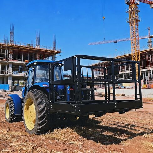 48"X72" Forklift Man Basket, 1700LB Capacity Heavy-Duty Safety Cage with Wheels, Lock & Safety Harness, 2-Man Collapsible Forklift Work Platform in Kuwait