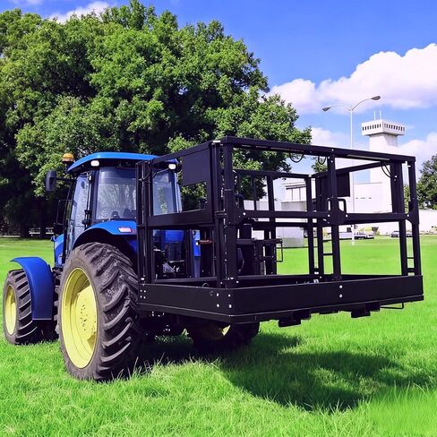 48"X72" Forklift Man Basket, 1700LB Capacity Heavy-Duty Safety Cage with Wheels, Lock & Safety Harness, 2-Man Collapsible Forklift Work Platform in Kuwait
