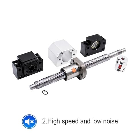 1Pcs 16mm Lead 10mm 1610 CNC Rolled BallScrew with SFU1610 Single Nut + BKBF12 End Support + DSG16H Housing + Coupling(1475) in Saudi Arabia